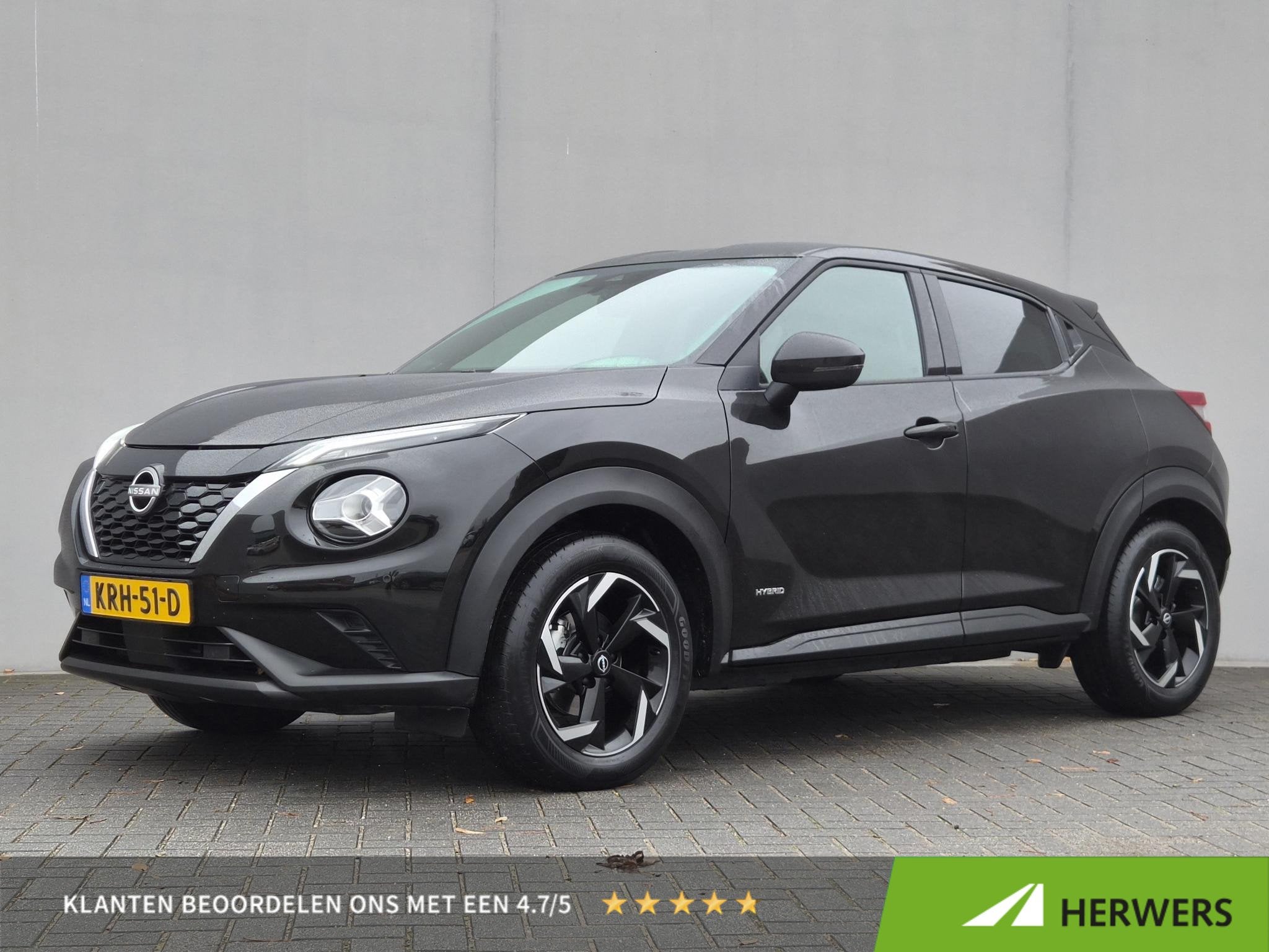 Nissan Juke 1.6 Hybrid N-Connecta / Fabrieksgarantie tot 02-, Gebruikt, Zwart, Bedrijf, Hybride Elektrisch/Benzine