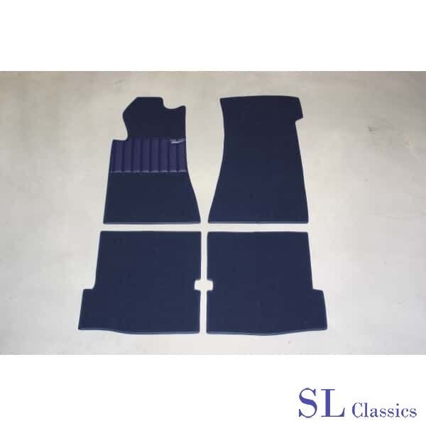 Tapijt set 4-delig Blauw Mercedes-Benz SL, W107 - R107, Auto-onderdelen, -, Nieuw, Ophalen of Verzenden, -