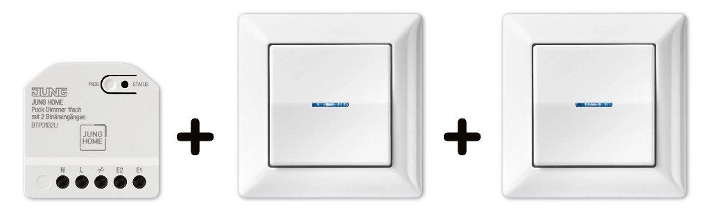 HOME set AS 2 dimmers + 1 zender - alpin wit, Verzenden, Nieuw