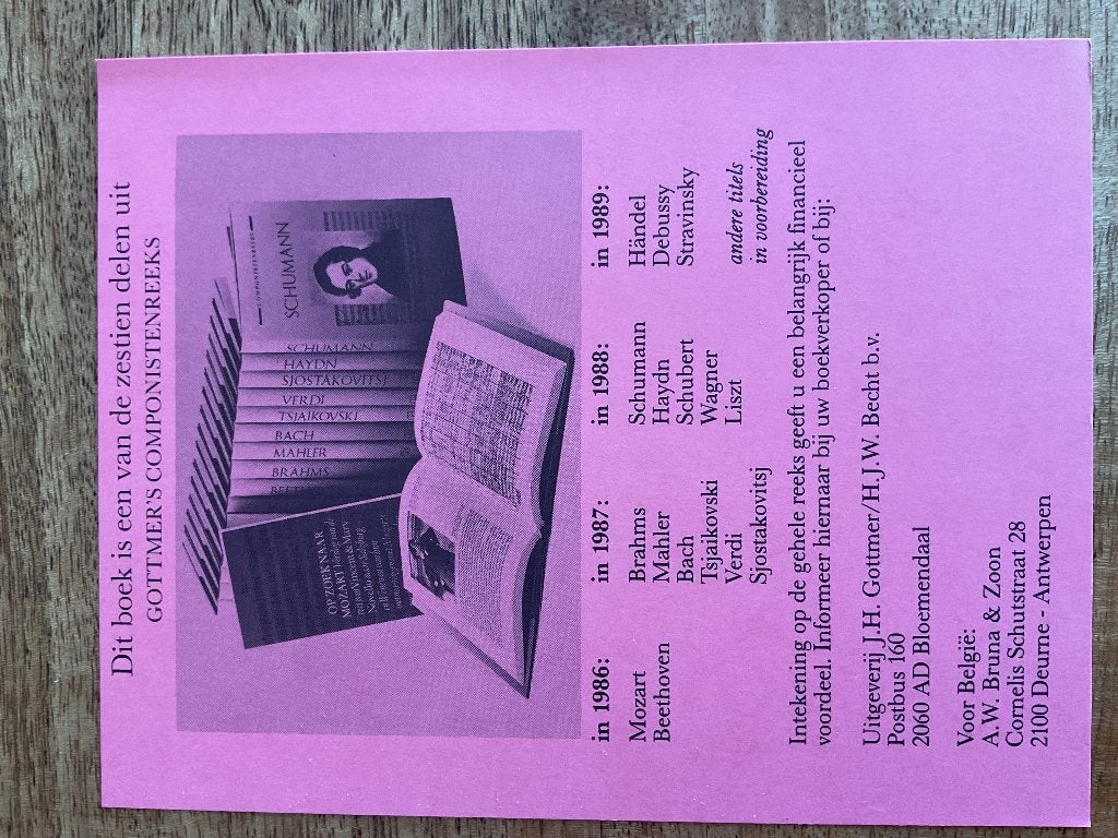 Gottmer’ s componistenreeks, Boeken, Muziek, Ophalen, Artiest, Diverse auteurs, Zo goed als nieuw