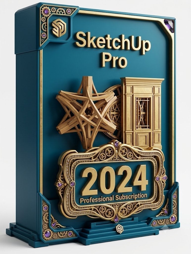 SketchUp Pro 2024 Professionele 3D Modellerings- en Ontwerp, Computers en Software, Ontwerp- en Bewerkingssoftware, Ophalen, Nieuw