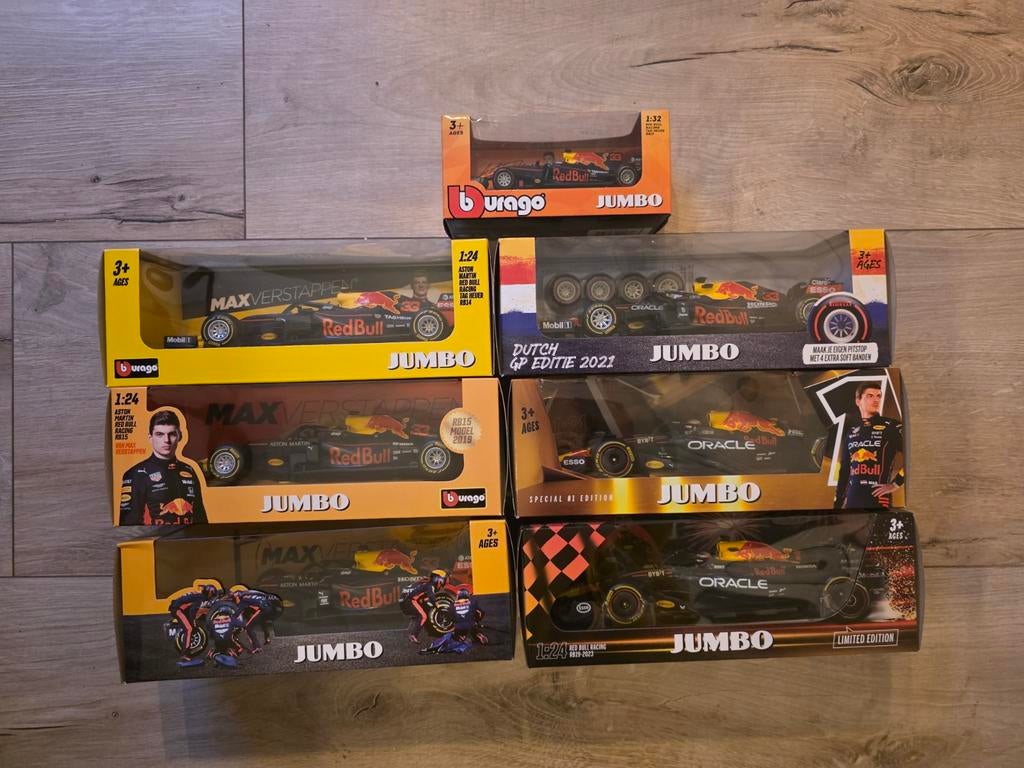 Jumbo Max Verstappen auto's complete set 2017-2023 nieuw, Ophalen of Verzenden, Nieuw, Auto, Overige merken