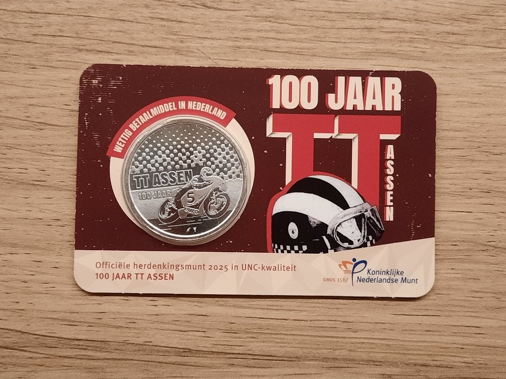 100 jaar TT Assen, Verzenden, Overige landen, 5 euro, Losse munt