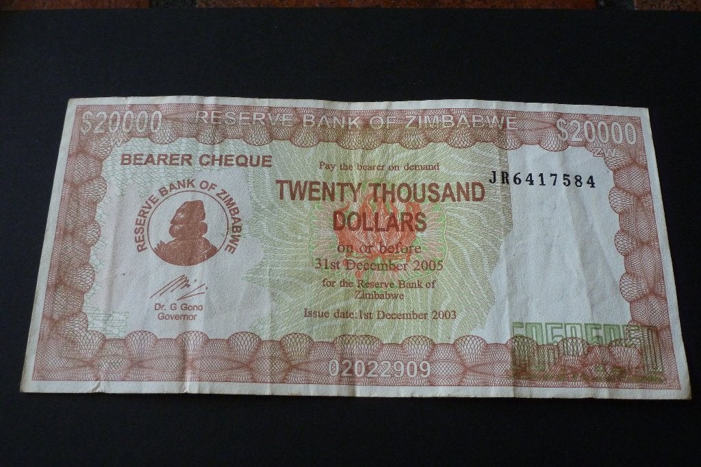 Bankbiljet - Zimbabwe - 20.000 dollars 2003 zf- (bc 42, Ophalen of Verzenden, Zimbabwe, Los biljet