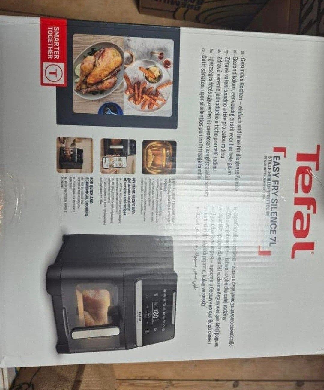 Tefal Easy Fry Silence 7L Heteluchtfriteuse - Nieuw in doos, Ophalen, Minder dan 45 cm, Minder dan 45 cm, Hete lucht