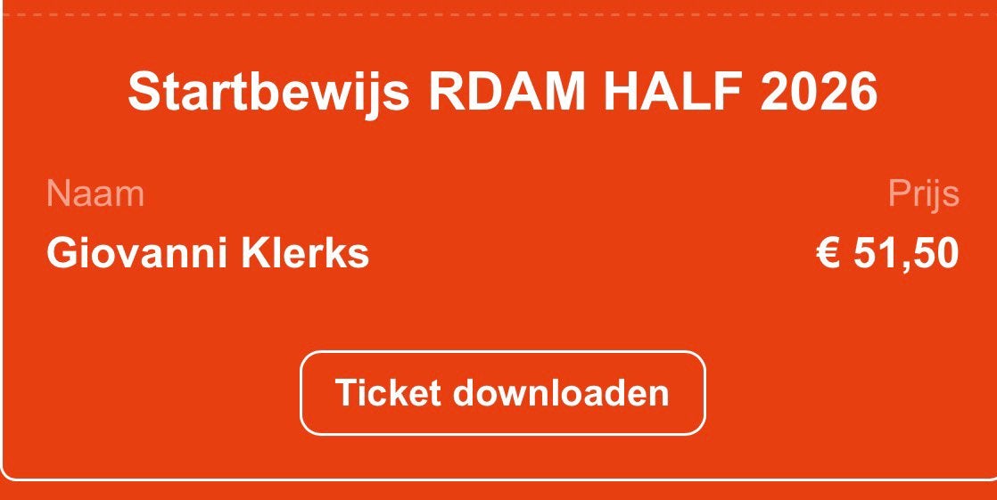 Rotterdam half kaartje, Tickets en Kaartjes, Kortingen en Cadeaubonnen, Eén persoon, Overige soorten
