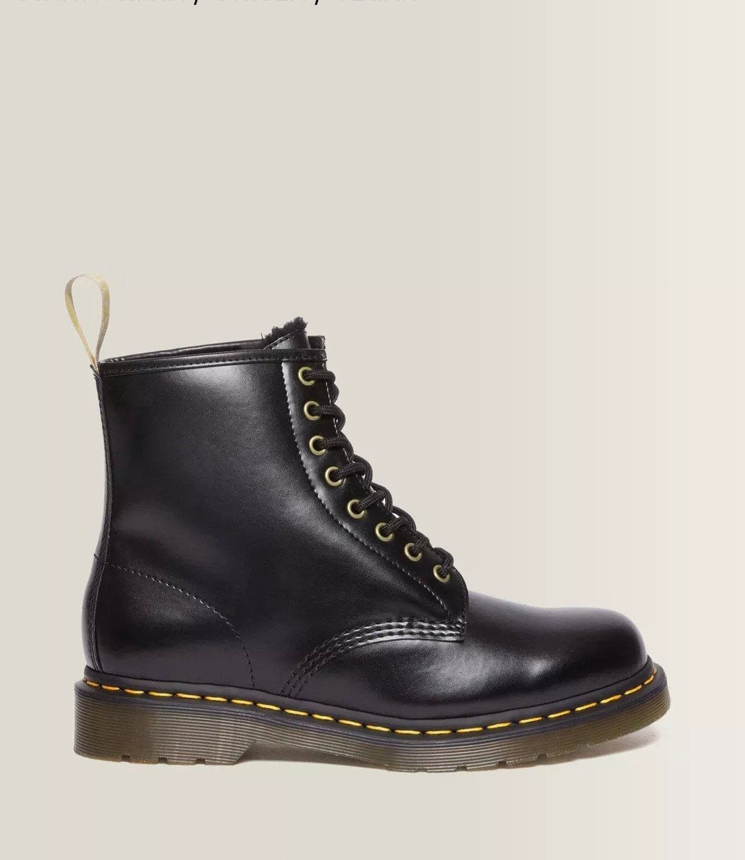 Dr. Martens Vegan 1460 Borg Gevoerd – Maat 42 – Zwart (Zgan!, Zwart, Lage of Enkellaarzen, Ophalen of Verzenden, Dr. Martens