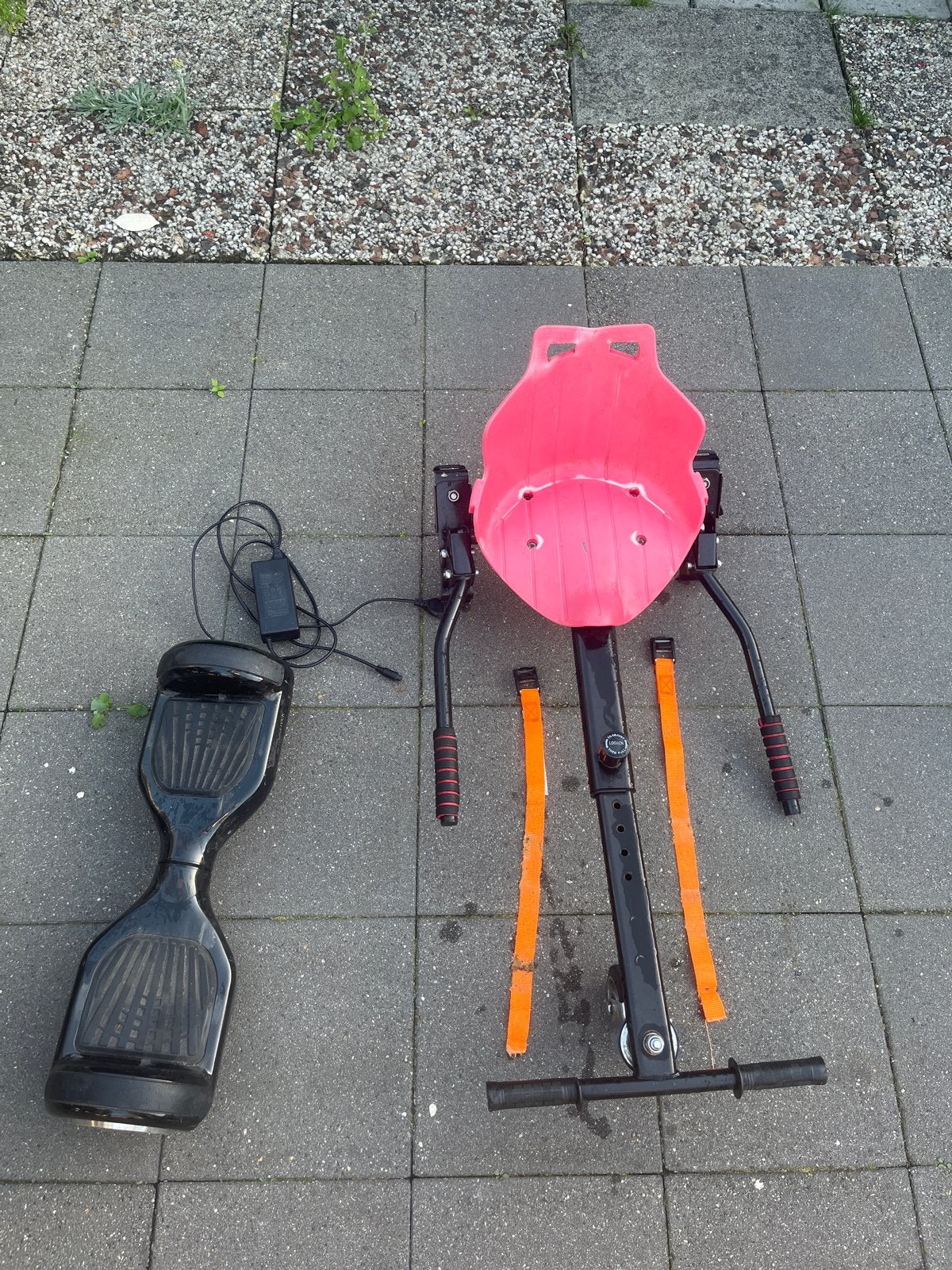 hoverboard en zit kartframe, Ophalen