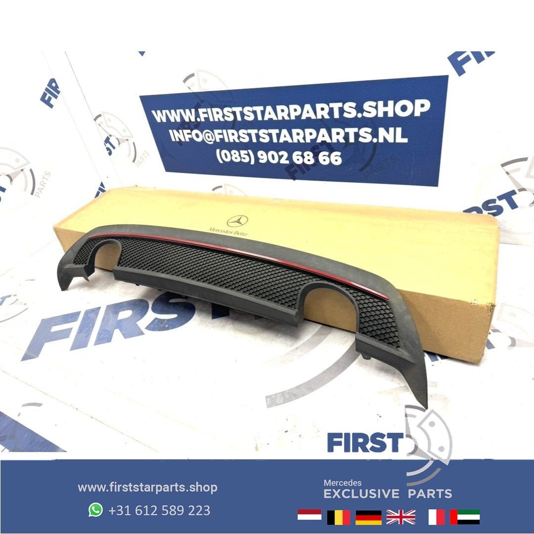 W176 AMG Diffuser EDITION 1 Mercedes A Klasse 2012-2018 RODE, Auto-onderdelen, Overige Auto-onderdelen, Mercedes-Benz, Gebruikt