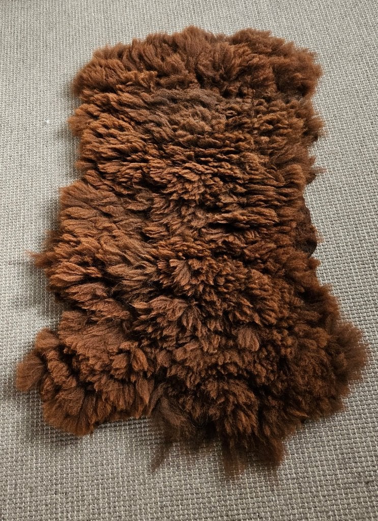 Alpacavachten op wolvilt, natuurlijke wol, Beige, Rechthoekig, Nieuw, 200 cm of meer