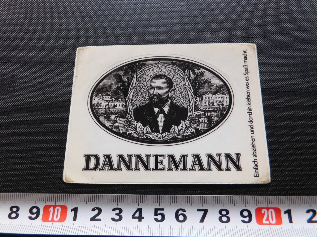 sticker tabak transparant logo DANNEMANN, Verzamelen, Ophalen, Zo goed als nieuw