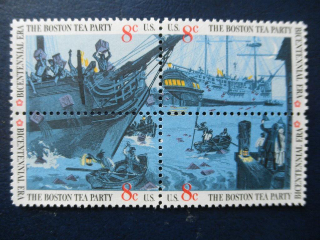 Postzegels USA 1973 Boston teaparty - cw. € 1,40 postfris., Ophalen of Verzenden, Postfris, Noord-Amerika