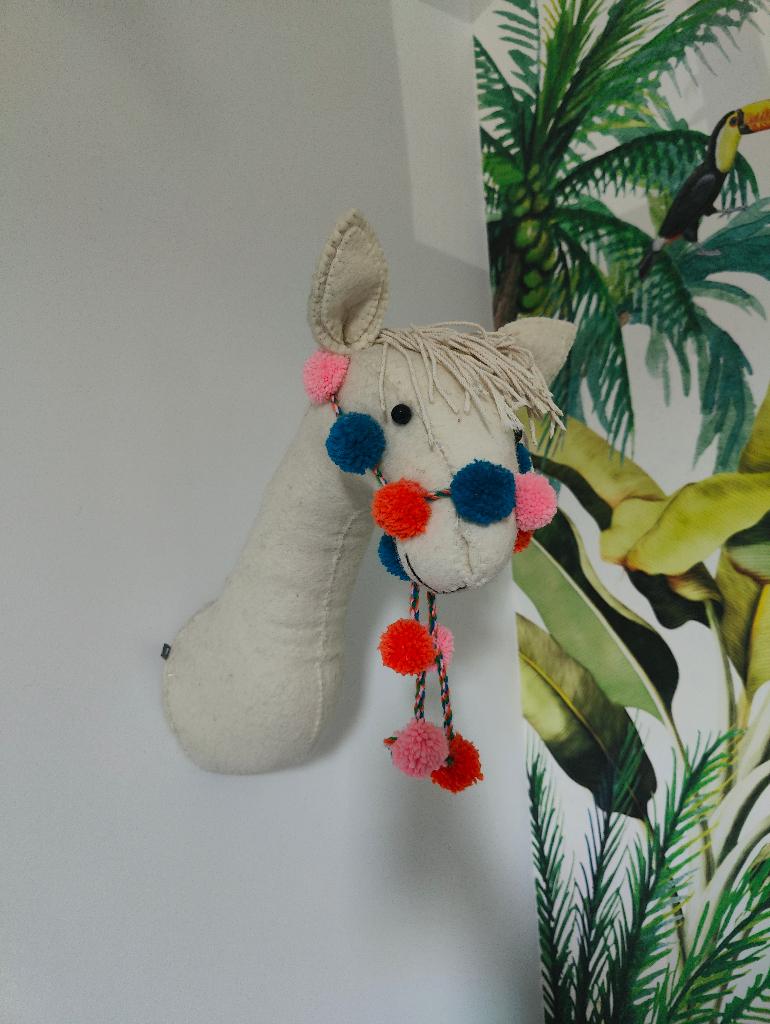 Leuke dierenkop decoratie, Ophalen of Verzenden, Zo goed als nieuw, Wanddecoratie