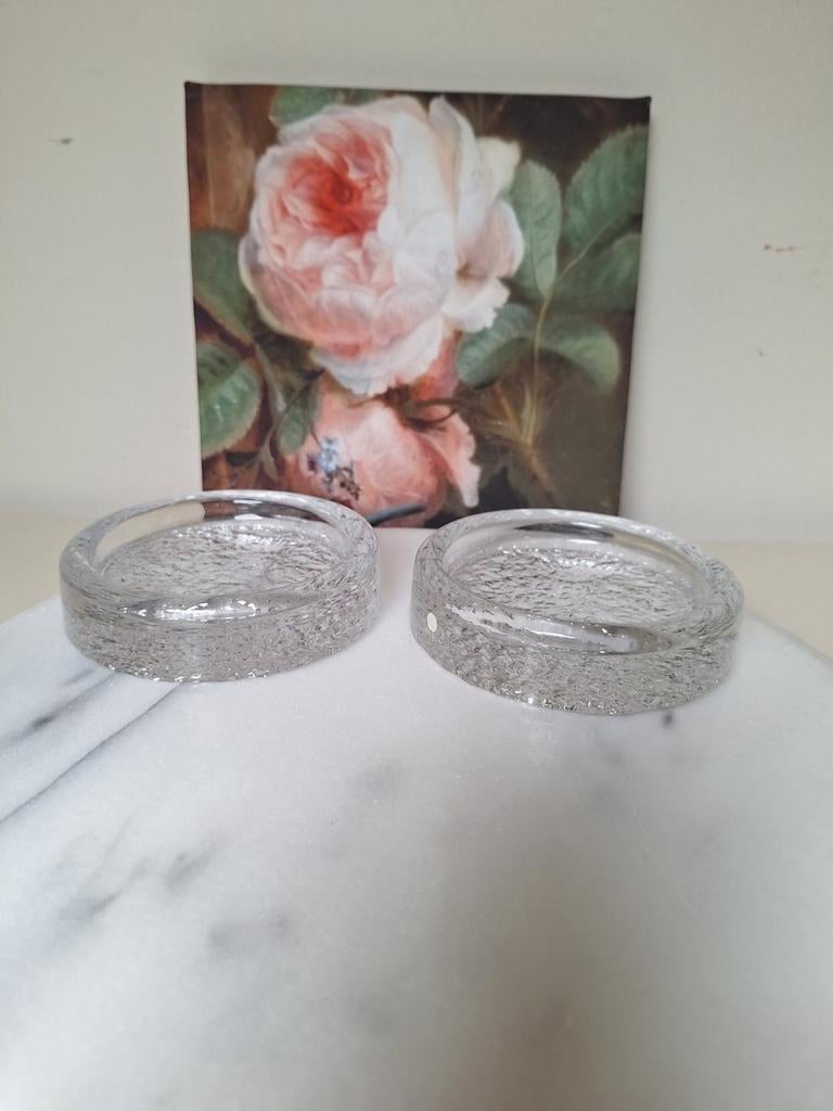 2 Iittala Riite kristallen schaaltjes Timo Sarpaneva 60's, Ophalen of Verzenden, Glas of Kopje