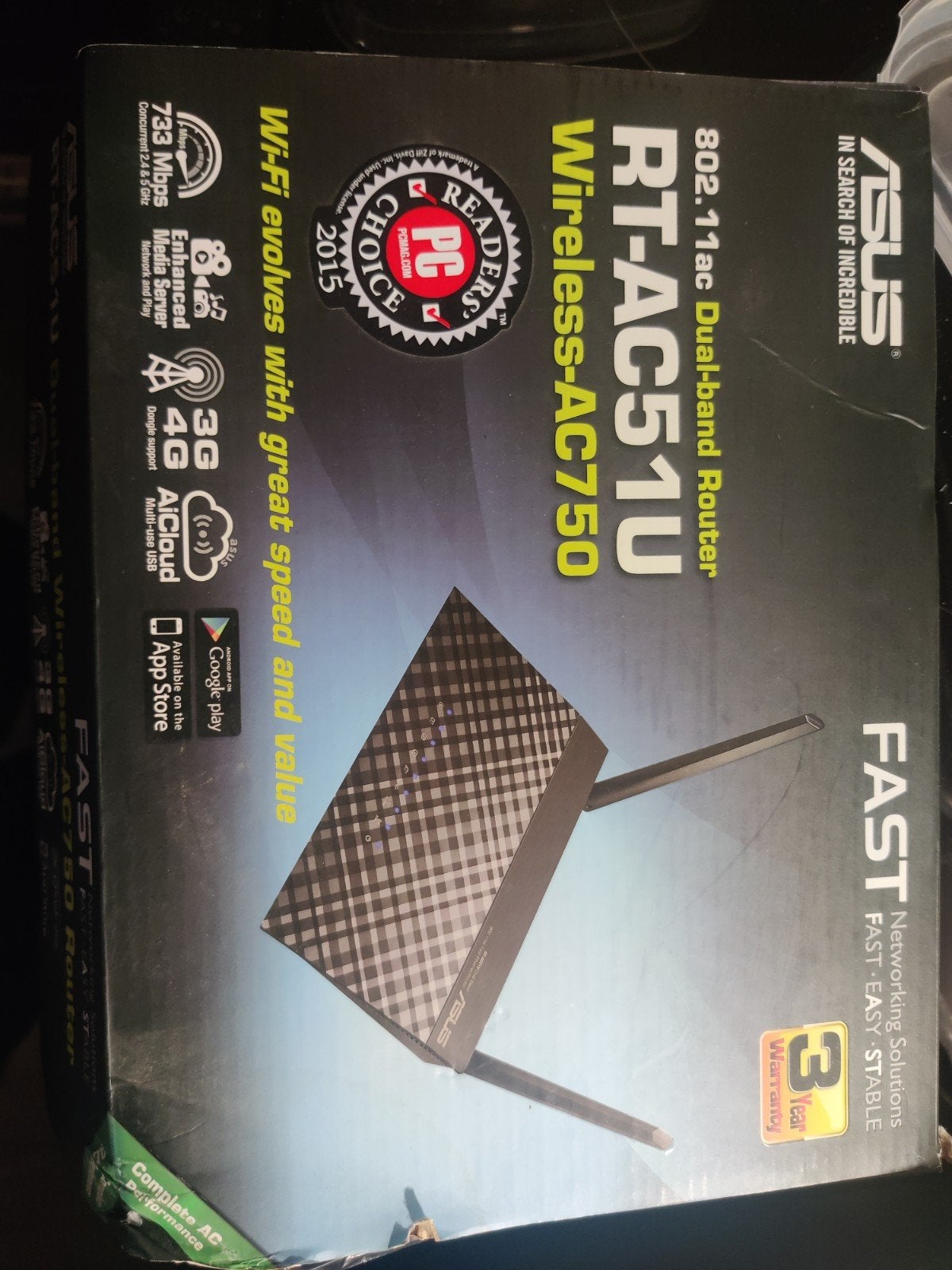 ASUS RT-AC51U Wireless-AC750 Dual-Band Router, Computers en Software, Routers en Modems, Zo goed als nieuw, Router, Ophalen