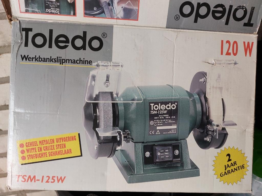 Toledo Werkbankslijpmachine TSM-125W - 120W, Verzenden, Gebruikt, Minder dan 700 watt, Werkbankslijpmachine