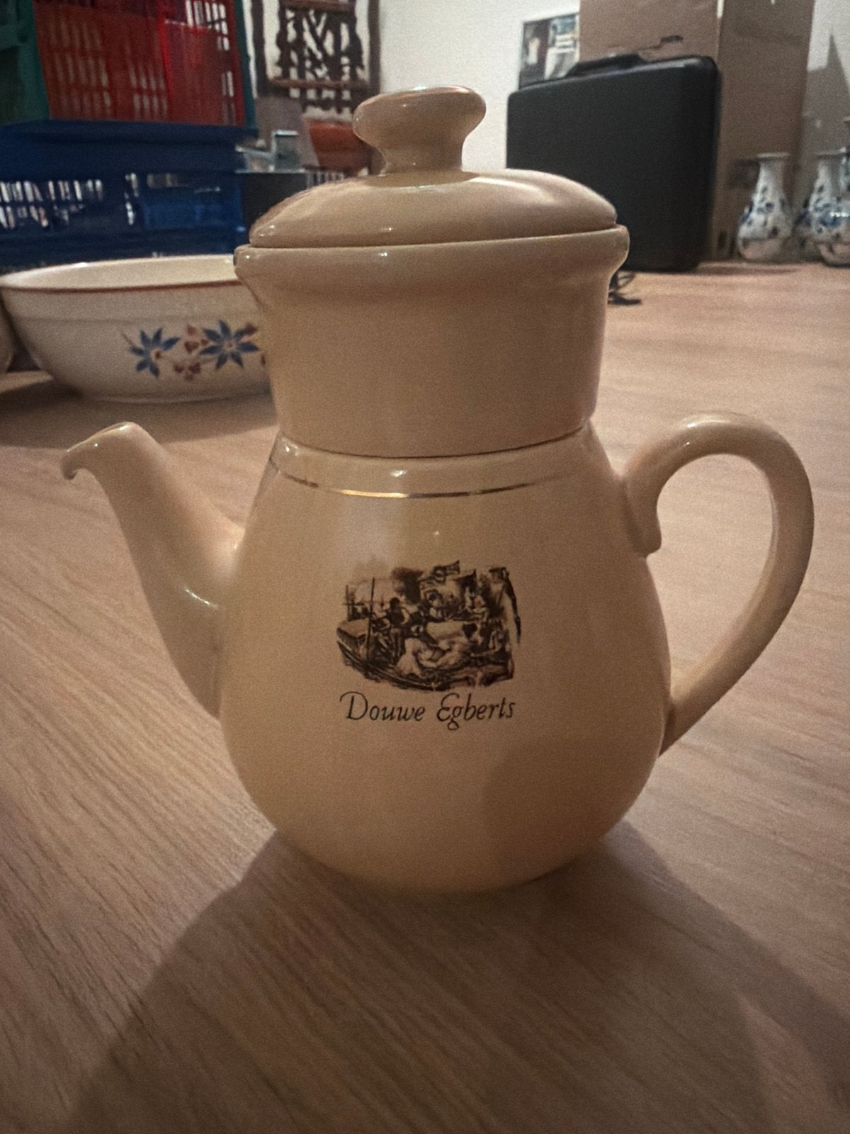 Vintage Douwe Egberts Koffiepot met Filter, Antiek en Kunst, Ophalen