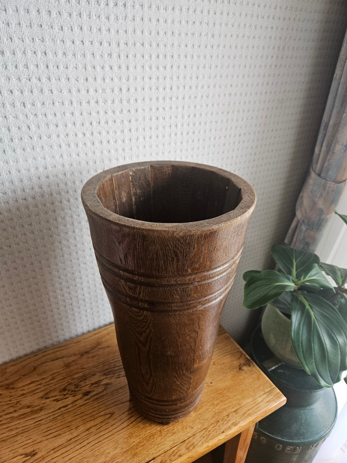 Vintage houten paraplubak - Rustieke uitstraling, Huis en Inrichting, Woonaccessoires | Paraplubakken, Ophalen, Gebruikt, Hout