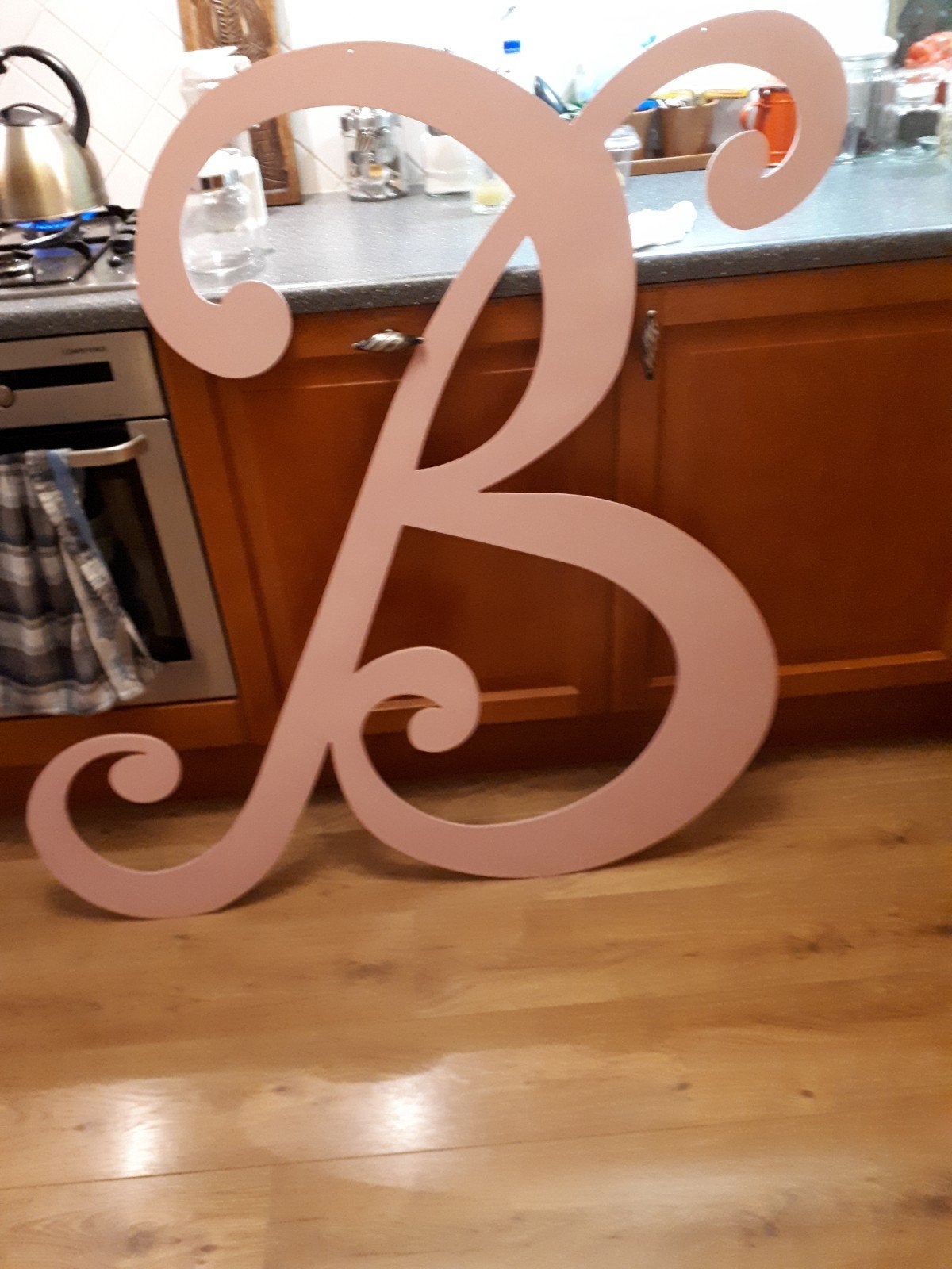 Houten letters 2×/mega groot snijwerk/B&B logo, Ophalen
