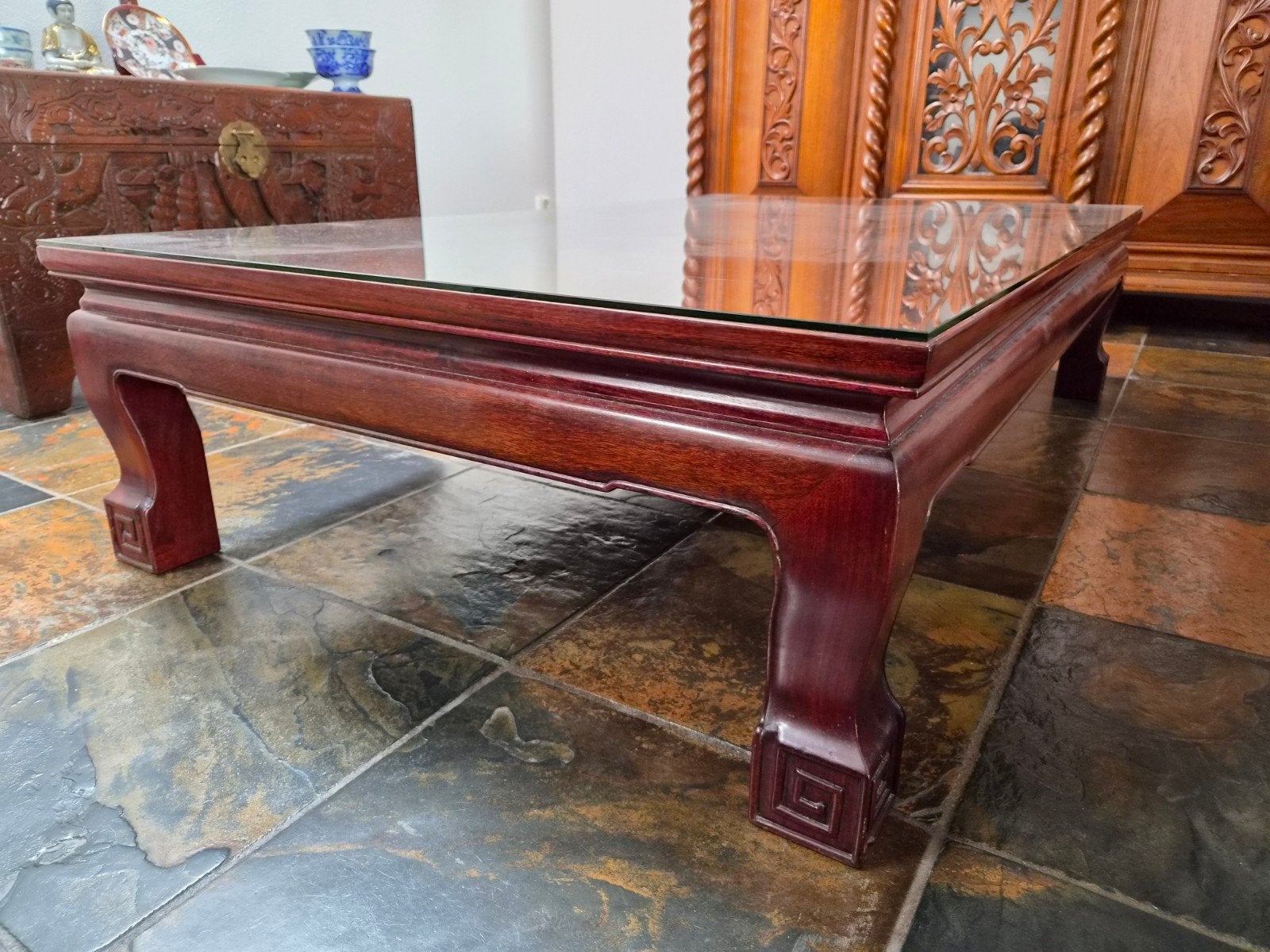 Exclusieve Chinese Kang/Opiumtafel | Massief Rosewood, Antiek en Kunst, Antiek | Meubels | Tafels, Ophalen