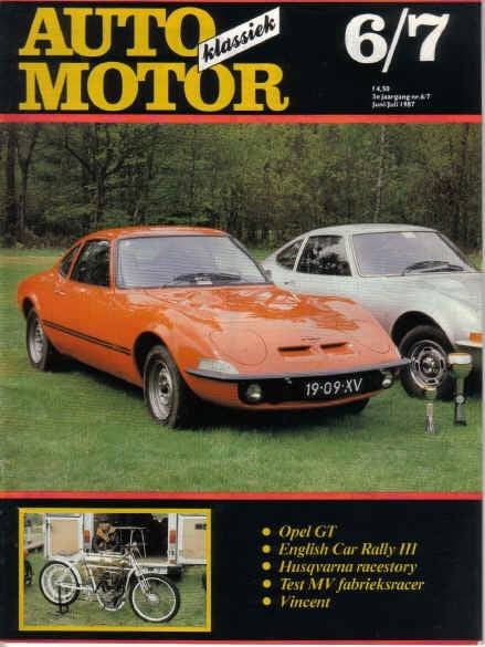 AMK 6/7 1987 : Opel GT - Vincent HRD - Husqvarna - MV, Ophalen of Verzenden, Gelezen, Algemeen