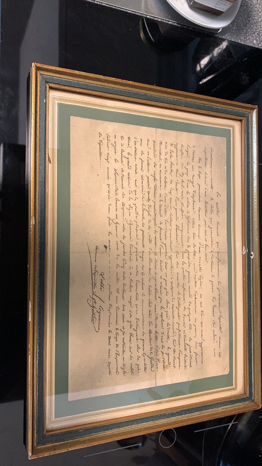 Bijzonder Napoleon-document – facsimile – fraai ingelijst, Ophalen of Verzenden, Achter glas