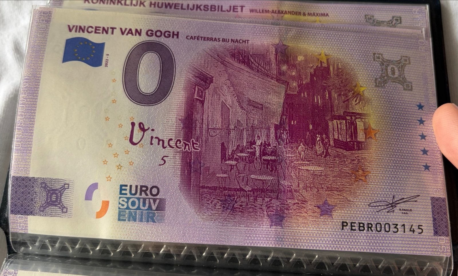 0 Euro Souvenir Biljet Vincent van Gogh - Caféterras bij Nac, Verzenden, Euro's, Los biljet