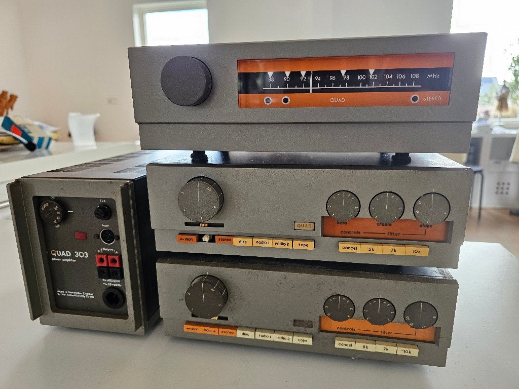 Quad 33+303 en tuner, Overige merken, Gebruikt, Ophalen of Verzenden, Minder dan 60 watt