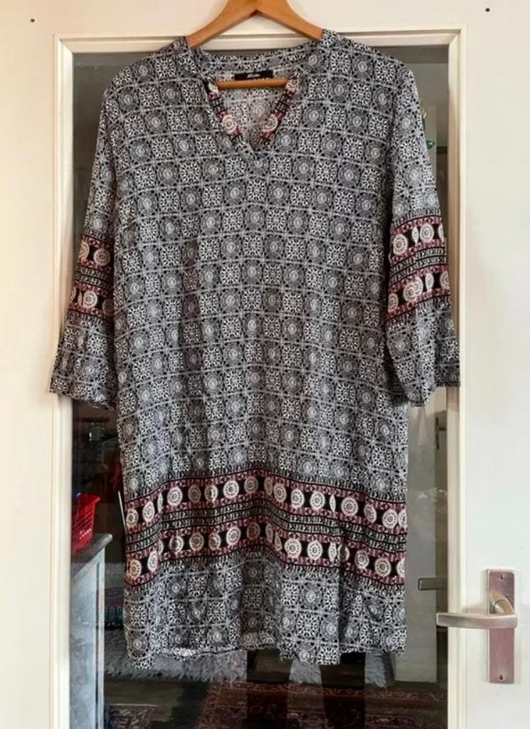 Luchtige nieuwe tuniek/jurk Ibiza style maat 44 nu 19,99€, Meerkleurig, Maat 42/44 (L), Nieuw, Ophalen of Verzenden