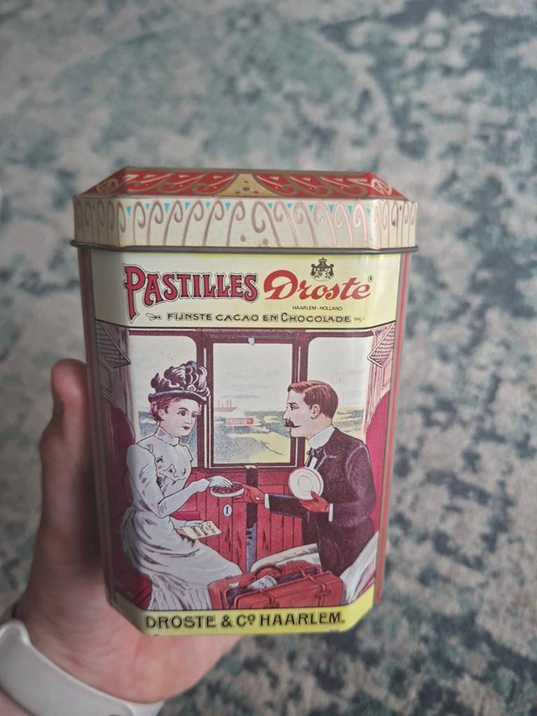Originele Droste blik jaren '70-'90 - Mooie staat, Ophalen of Verzenden