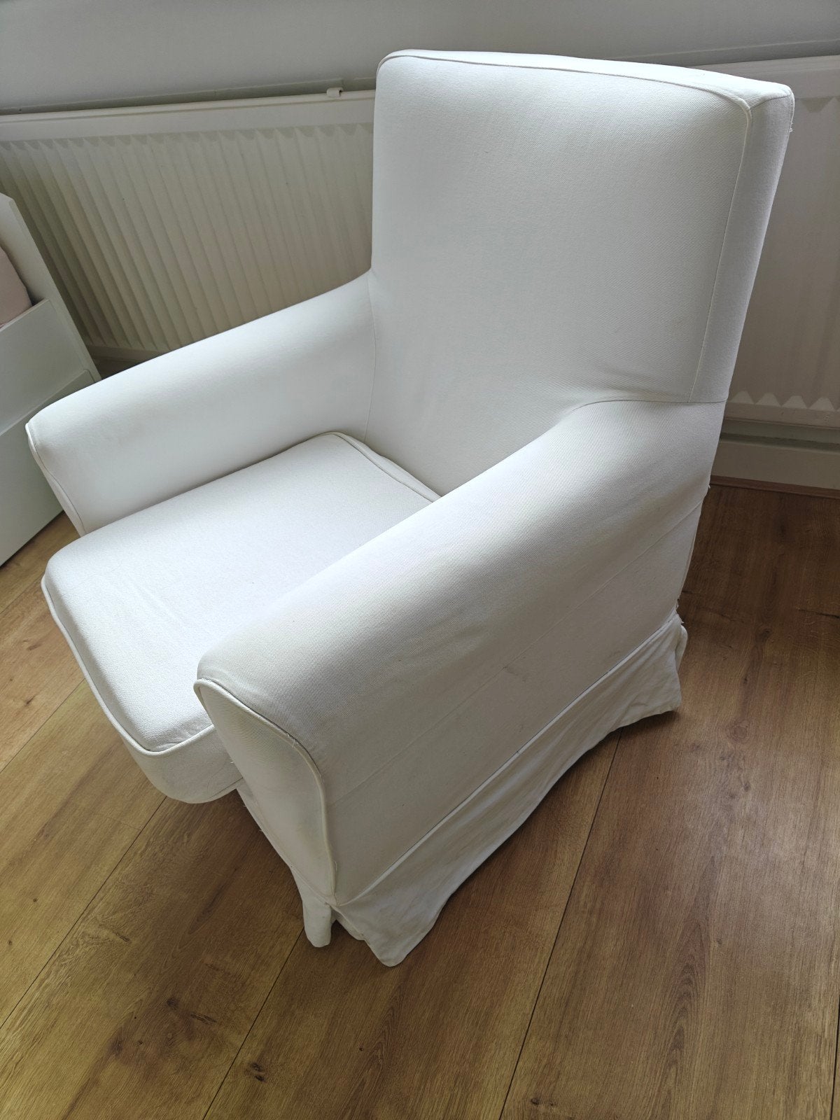 Stoel IKEA Ektorp Jennylund Fauteuil - Wit, Huis en Inrichting, Fauteuils, Ophalen, Gebruikt, 75 tot 100 cm, 75 tot 100 cm