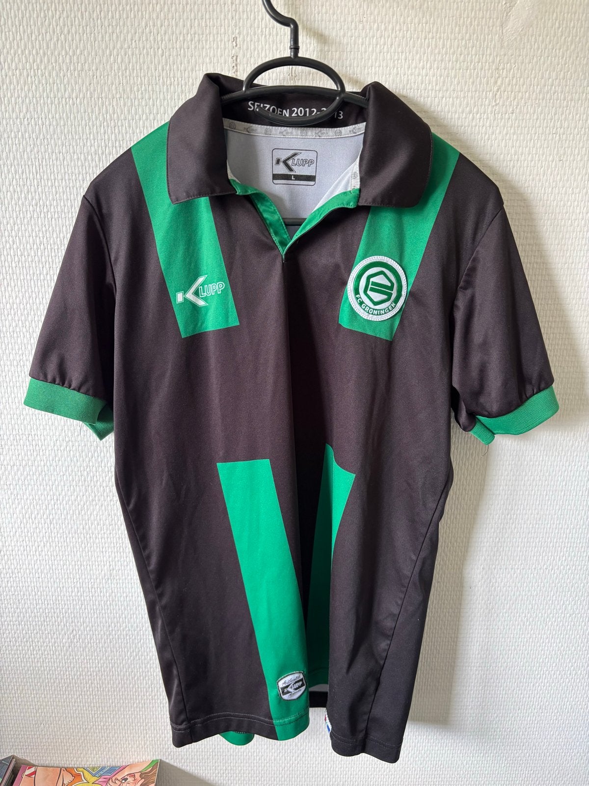 Zeldzaam FC Groningen uitshirt 2012/2013 (Sponsorloos) Uniek, Maat L, Ophalen of Verzenden, Zo goed als nieuw, Shirt