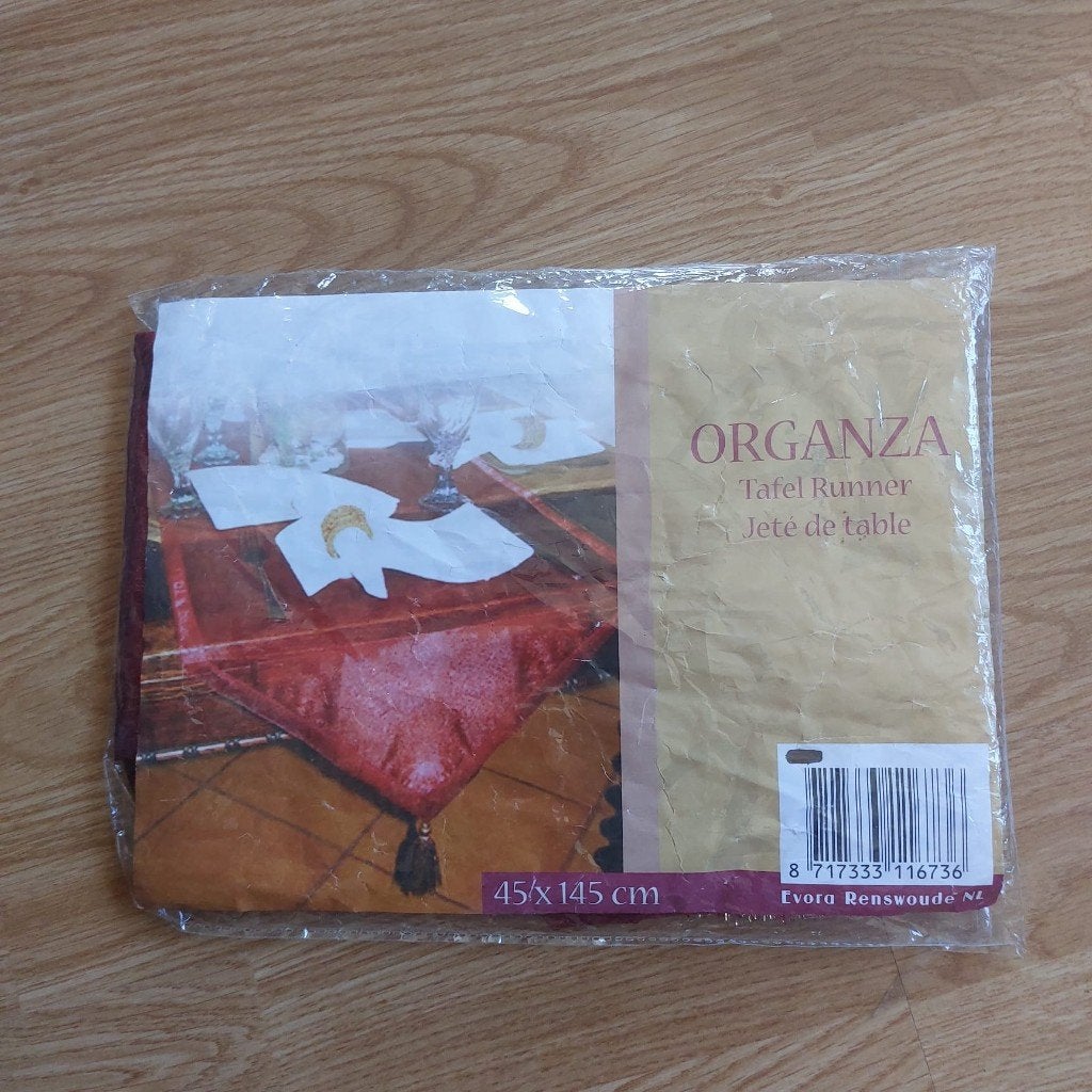 Organza tafel runner, 45x145cm, nieuwe, Huis en Inrichting, Tafelkleden, Ophalen of Verzenden, Nieuw, Rechthoek