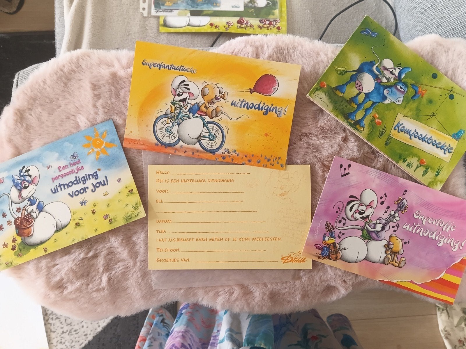Diddl Uitnodigings kaarten&zeldzaam komjeookboekje diddl -, Verzamelen, Diddl, Ophalen of Verzenden, Nieuw, Papier, Kaart of Schrift