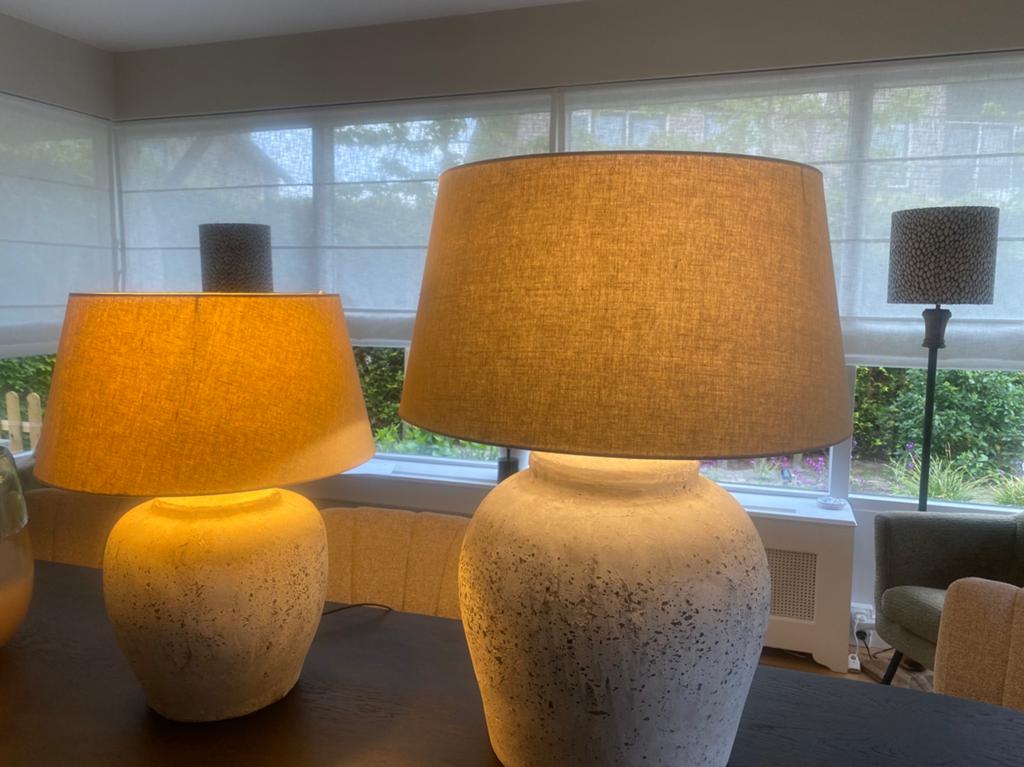 Set landelijke tafel schemerlampen, Huis en Inrichting, Lampen | Tafellampen, Ophalen, Gebruikt, 50 tot 75 cm