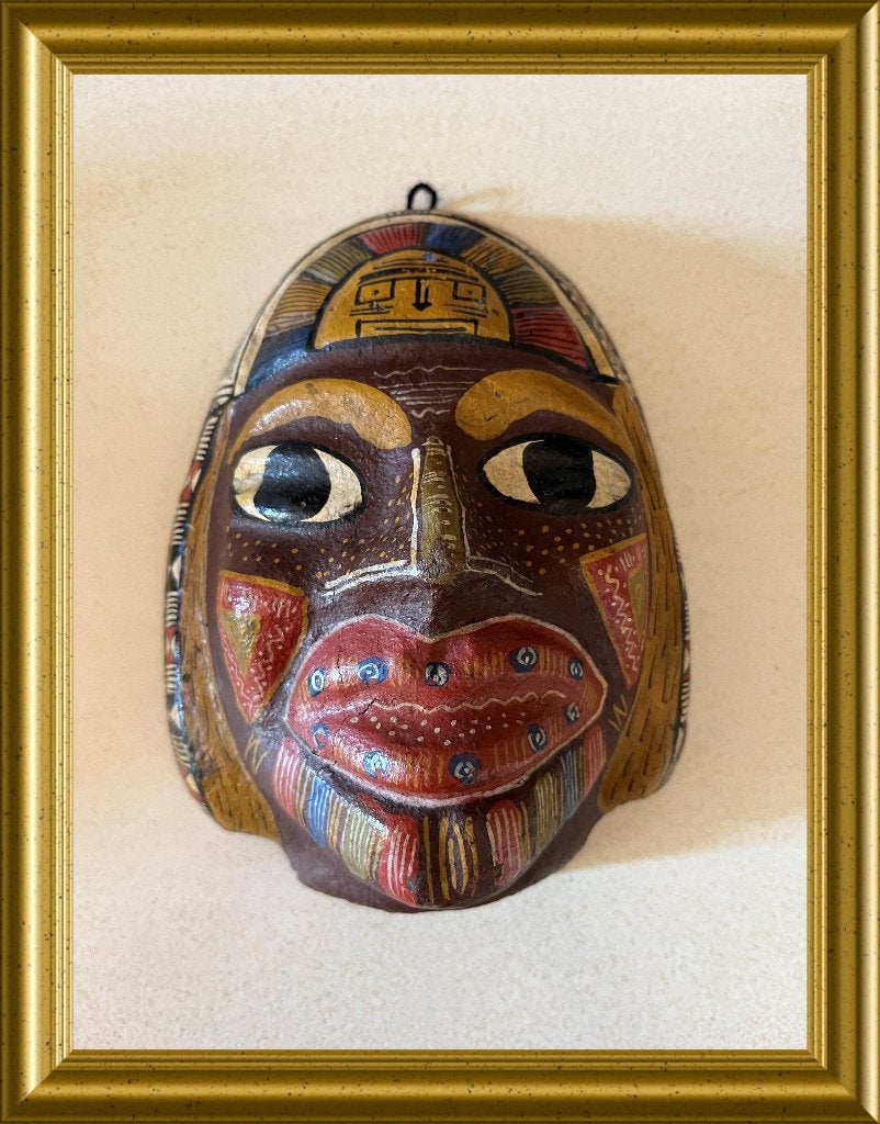 Vintage muurmasker: Peru, Mexico, Inca wanddecoratie, Ophalen of Verzenden