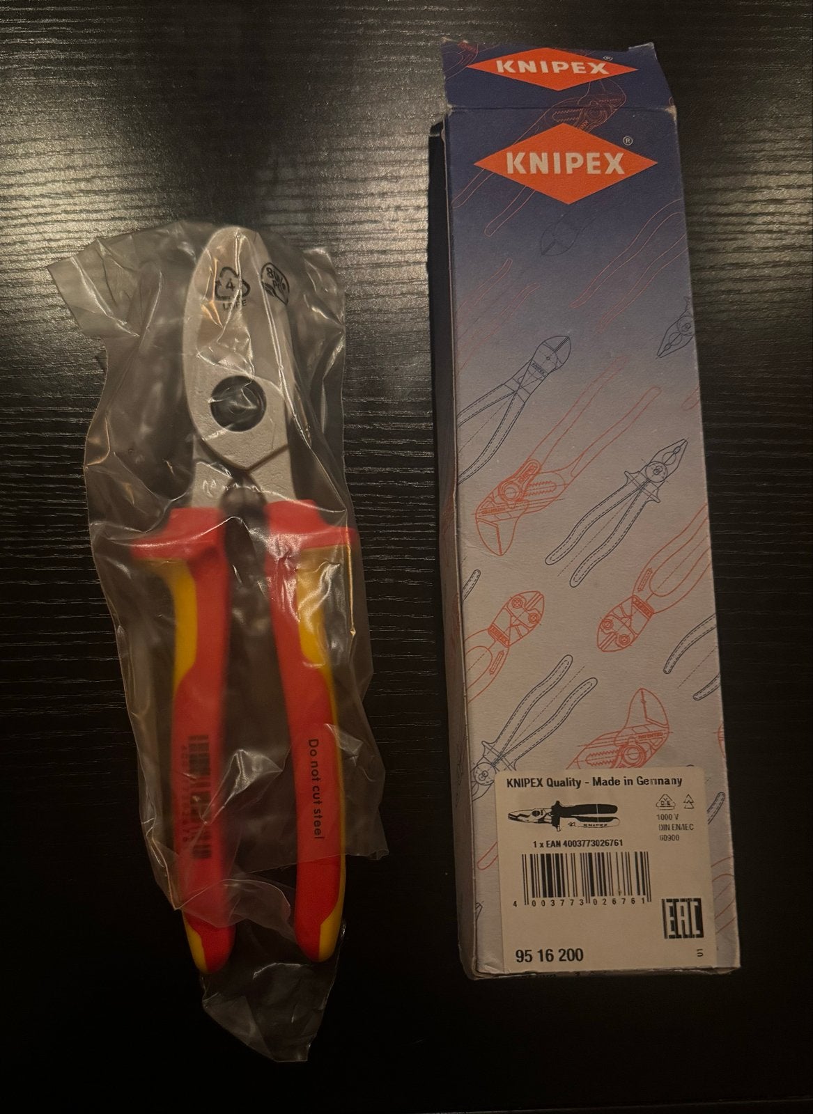 Knipex 95 16 200 Kabelschaar - Nieuw in verpakking, Ophalen of Verzenden, Nieuw, Tang, Knipex