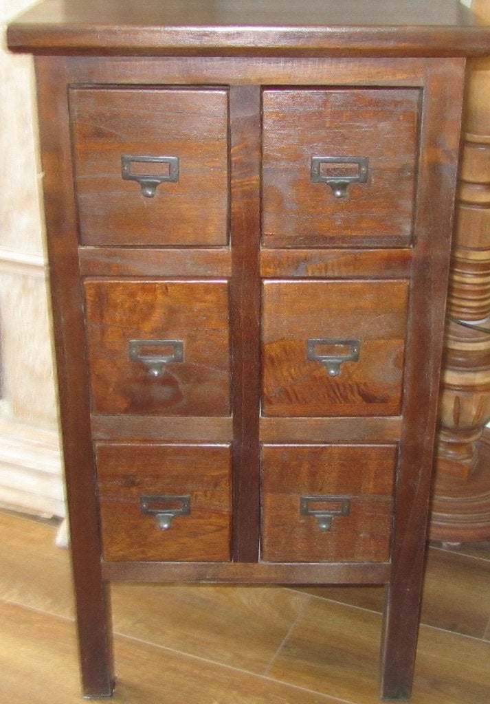 teak 6 laden kast met schuifverdeler, Ophalen, Gebruikt, Teakhout, 50 tot 100 cm