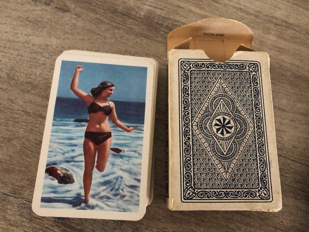 vintage speelkaarten, Verzamelen, Speelkaarten, Jokers en Kwartetten, Ophalen of Verzenden, Gebruikt, Speelkaart(en)