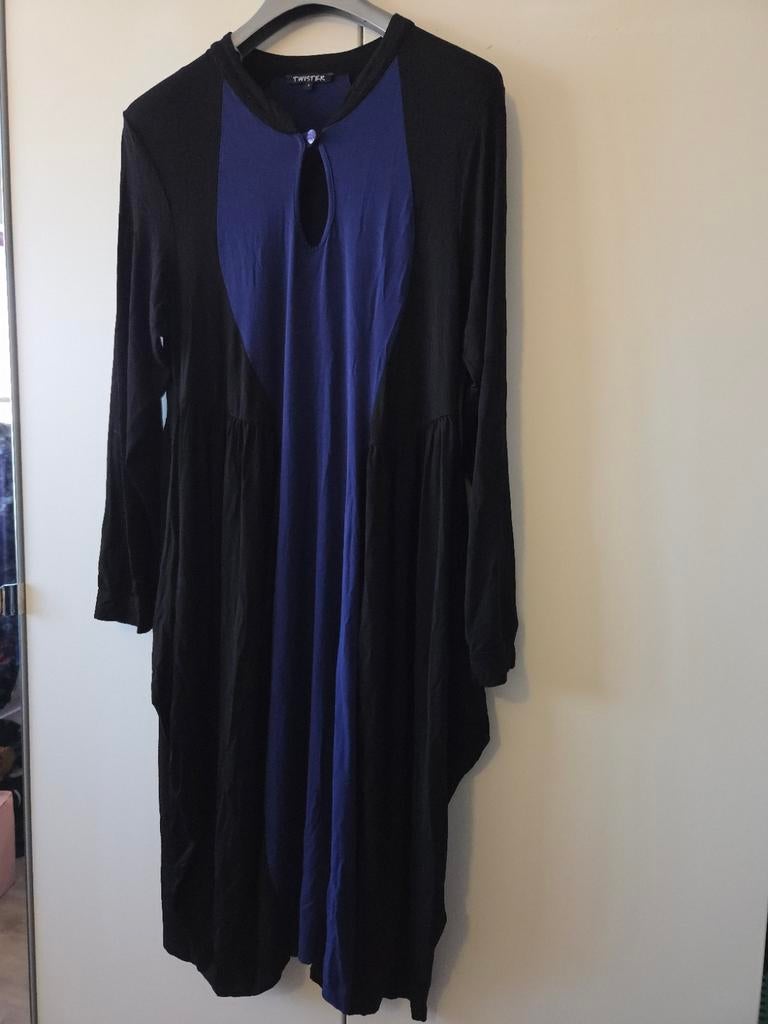 Jurk balon-model, zwart/blauw van Twister maat 1, Ophalen of Verzenden, Nieuw, Blauw, Jurk