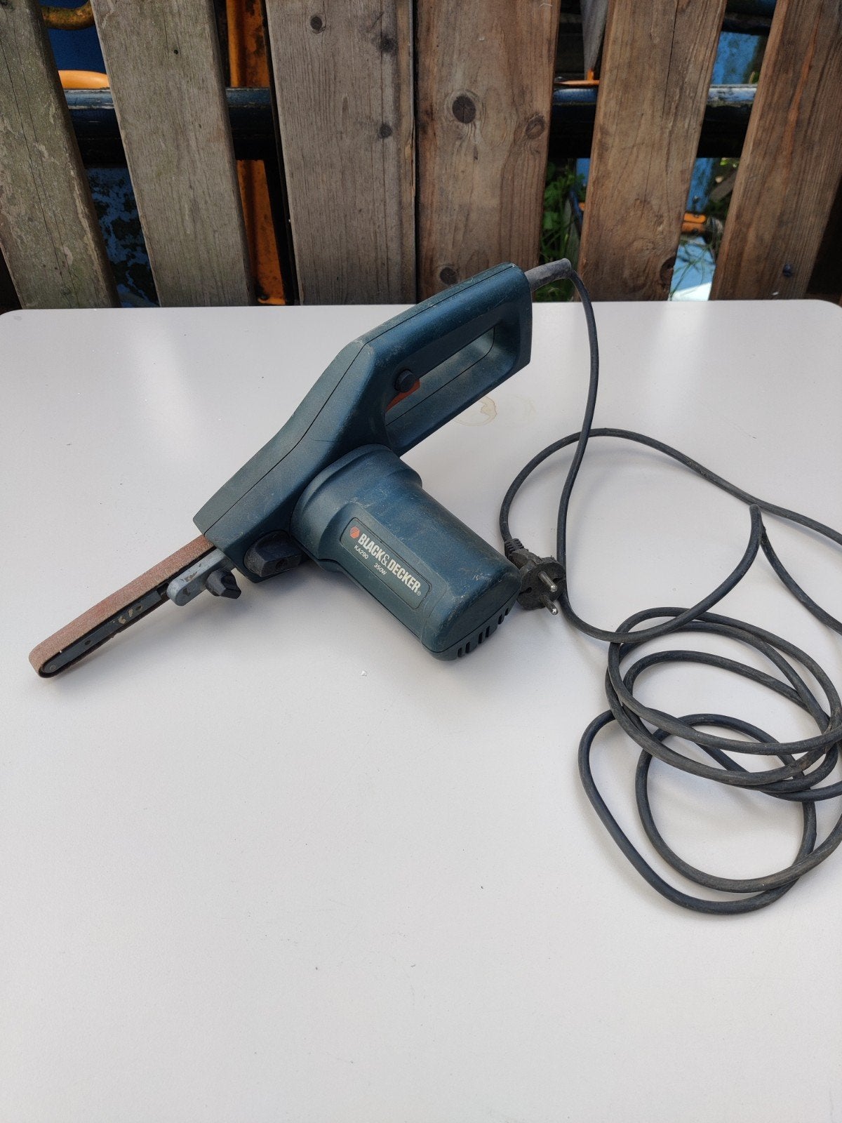 Black&Decker KA290 bandschuur machine, Ophalen of Verzenden, Gebruikt, Minder dan 600 watt, Bandschuurmachine