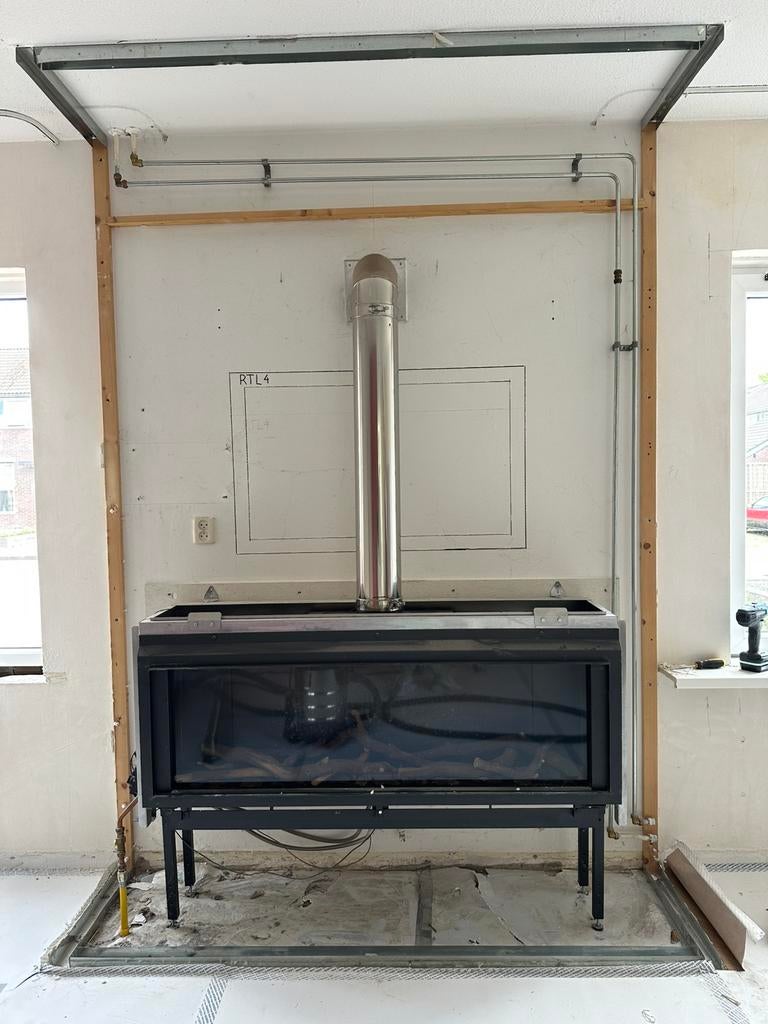 Faber gaskachel - inbouw, Ophalen, Gebruikt, Gas, Inbouw
