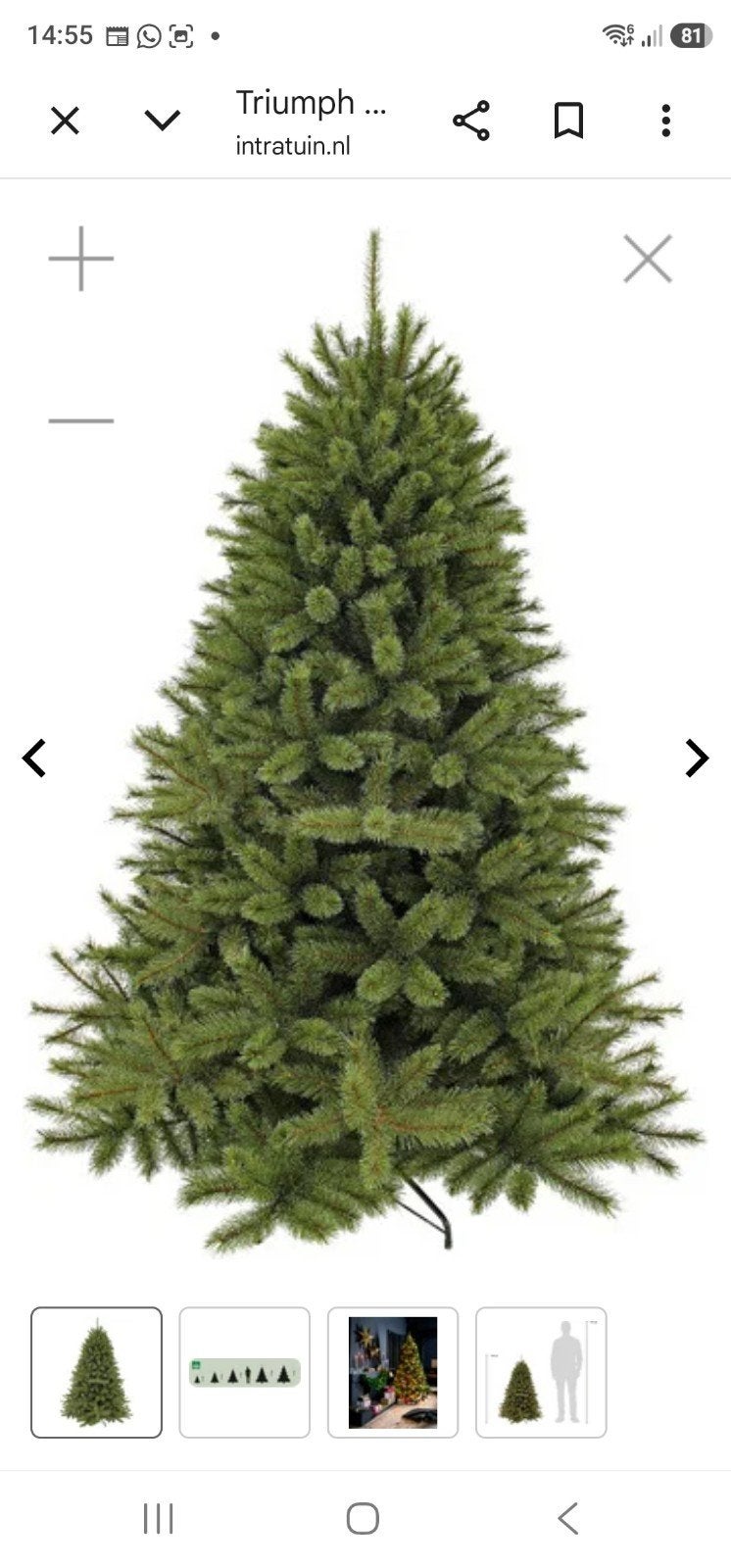kerstboom met ballen en lichtjes, Diversen, Ophalen, Zo goed als nieuw