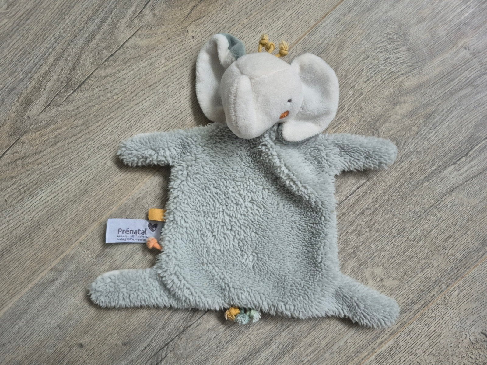 knuffel knuffeldoekje prenatal olifant elephant Okki, Ophalen of Verzenden, Zo goed als nieuw, Olifant