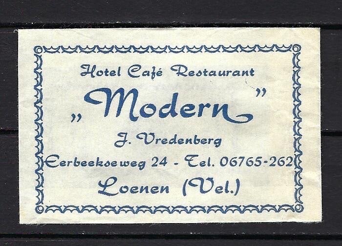 917 Loenen hotel cafe rest MODERN, Ophalen of Verzenden, Nederland