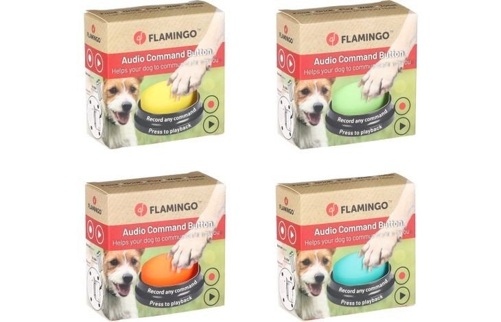 Flamingo audio command button voor honden, ., Flamingo, Hondenspeelgoed, Nieuw
