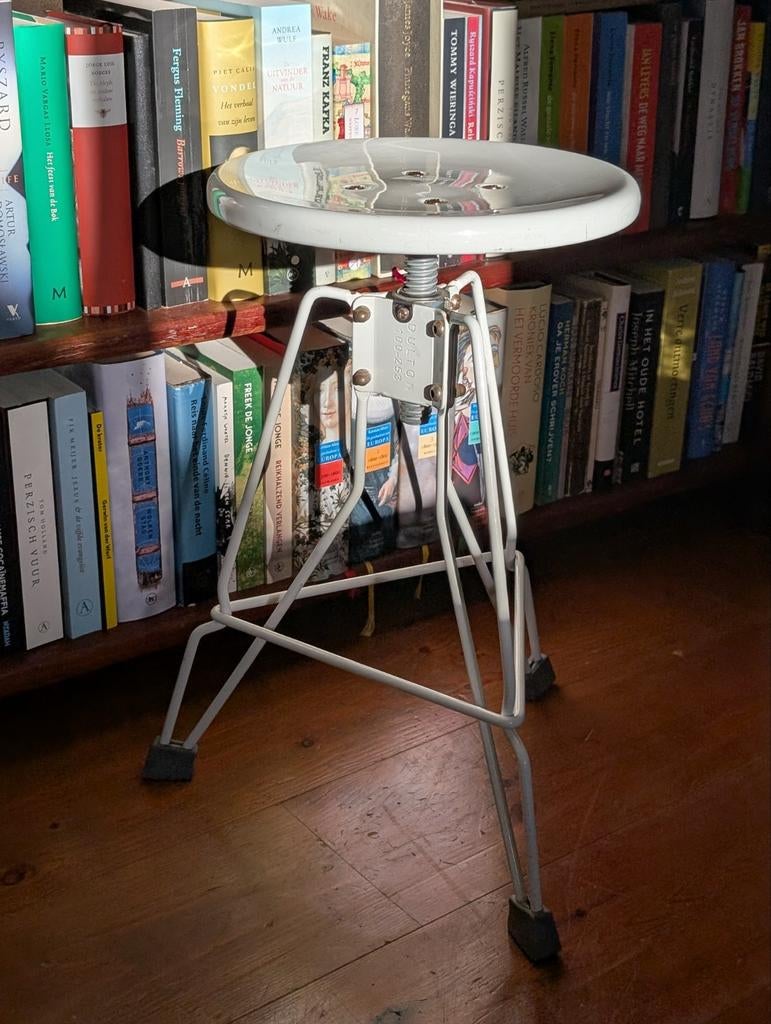 Vintage Dulton Clipper Kruk - Yasu Sasamoti jaren '80, Huis en Inrichting, Krukjes, Ophalen, In hoogte verstelbaar, Gebruikt, Staal