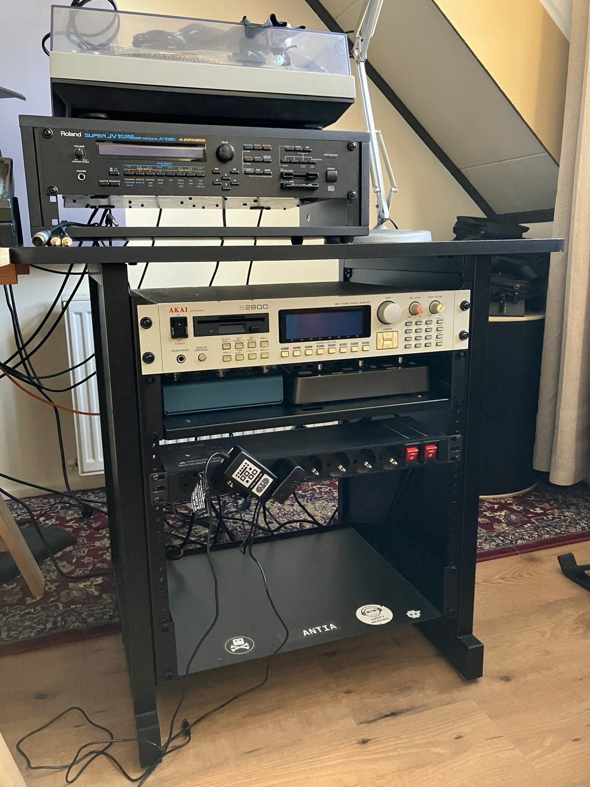 Verrijdbaar studio rack 19 inch + desktop rack, Ophalen of Verzenden, Zo goed als nieuw
