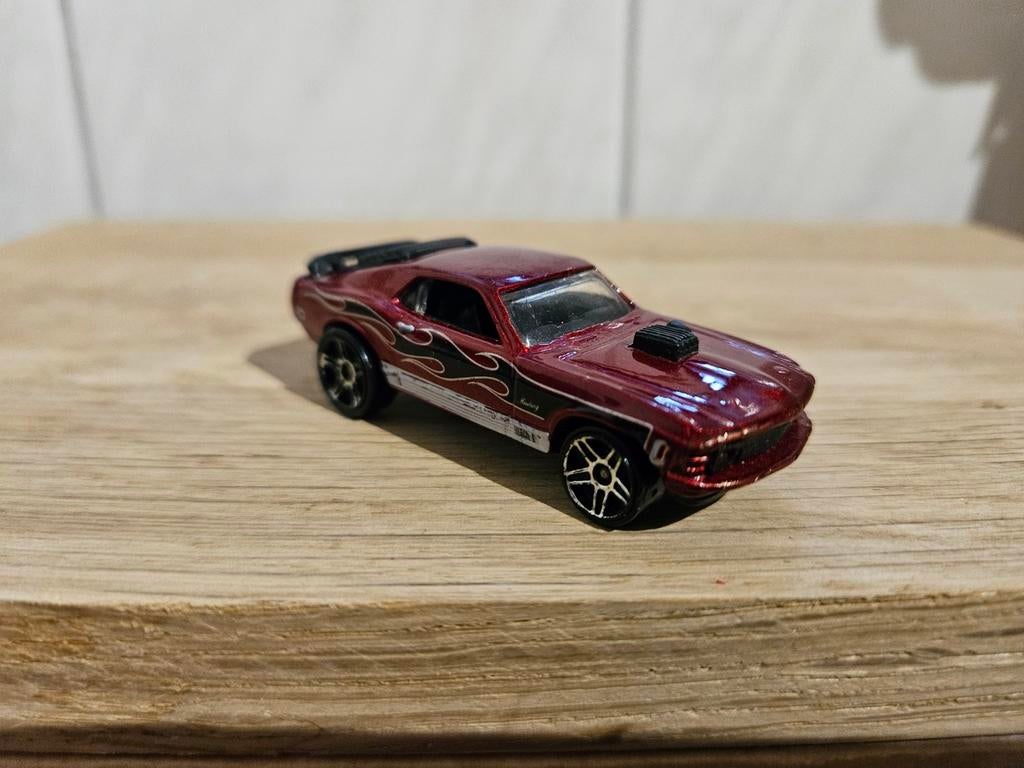 Hotwheels Hot Wheels Ford Mustang Mach I Rood, Ophalen of Verzenden, Zo goed als nieuw, Auto