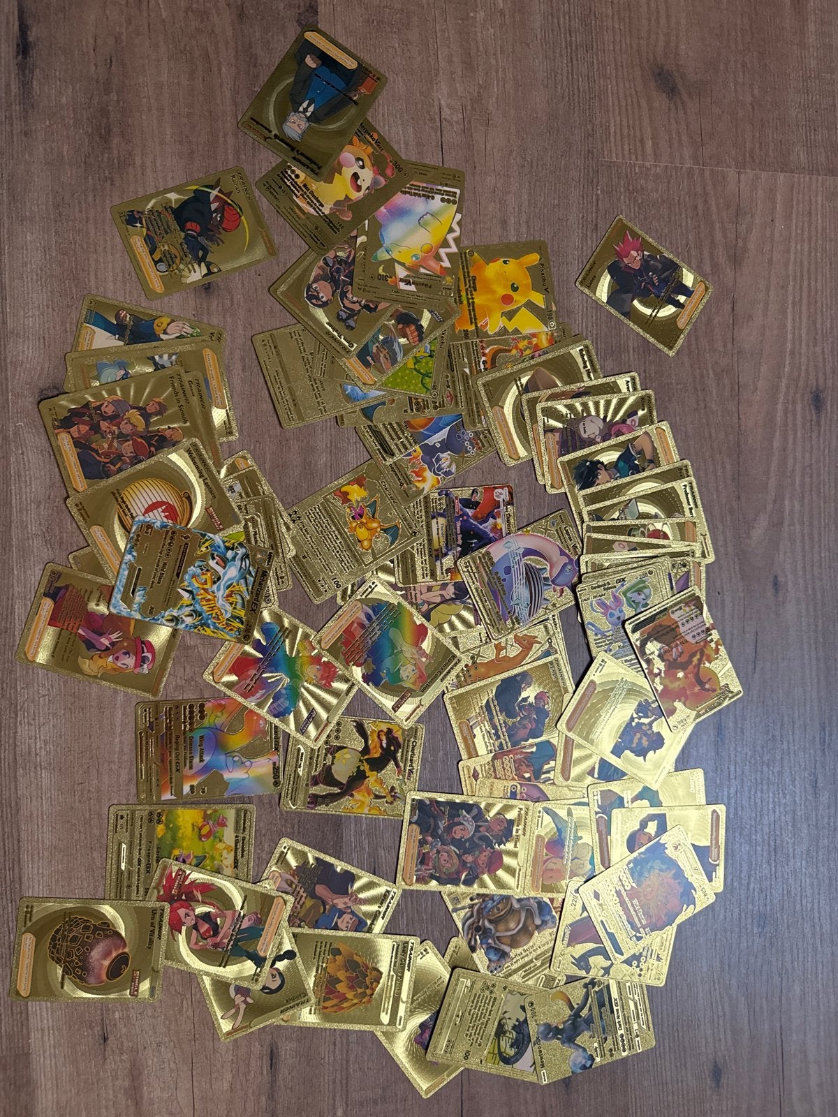 Gouden Pokémon kaarten - Diverse karakters, Ophalen of Verzenden, Gebruikt, Meerdere kaarten, Foil
